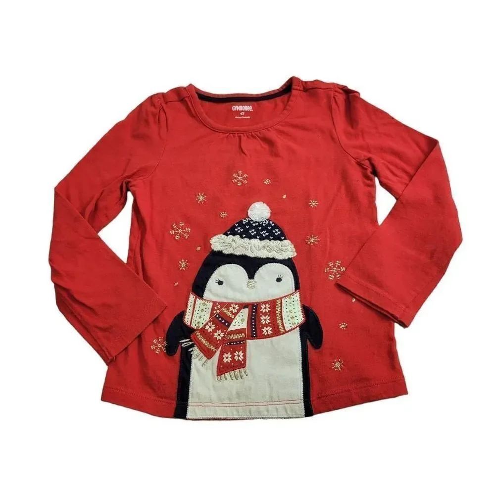 Gymboree winter penguin shirt 4T